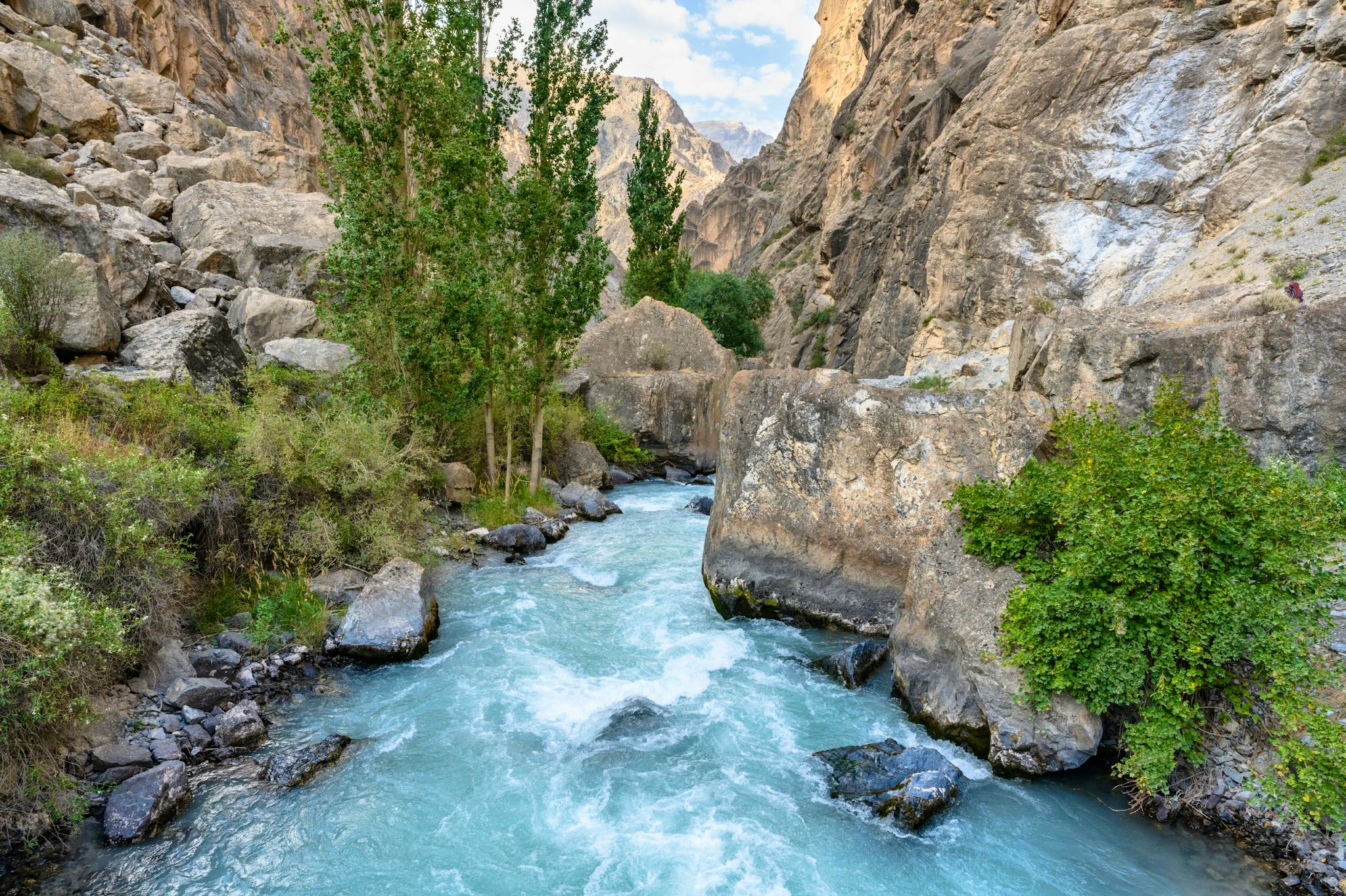 Waterfall of the Fann Mountains